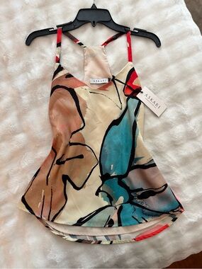 NWT Askari Abstract Watercolor Racerback Tank Top | Size XS ✨